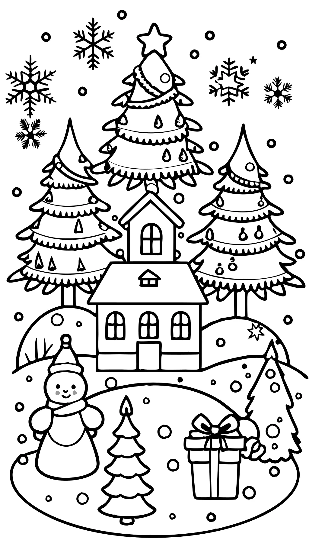 coloriage de Noël dessins de Noël dur